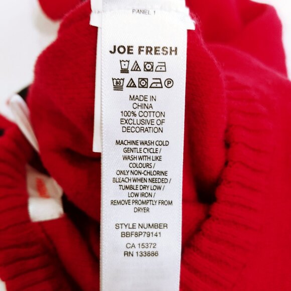 Joe Fresh Red Hockey Stripe Knitted Jumpsuit 6-12 Months - Picture 8 of 9